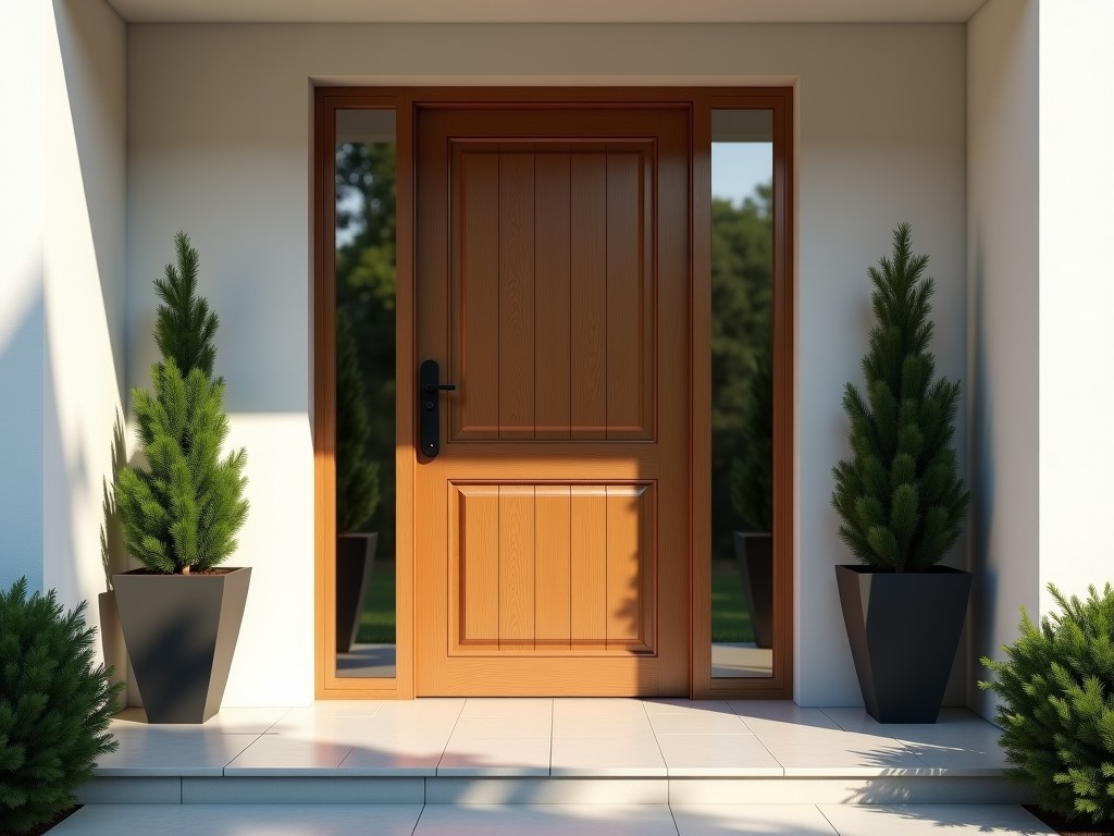 Timber Look Aluminium Doors For Villa Entrance B2B Supplier